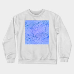 Blue Floral Art Crewneck Sweatshirt